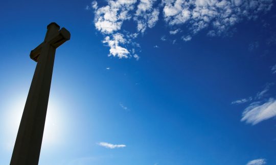 Cross and blue sky