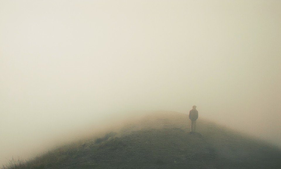 Man in fog