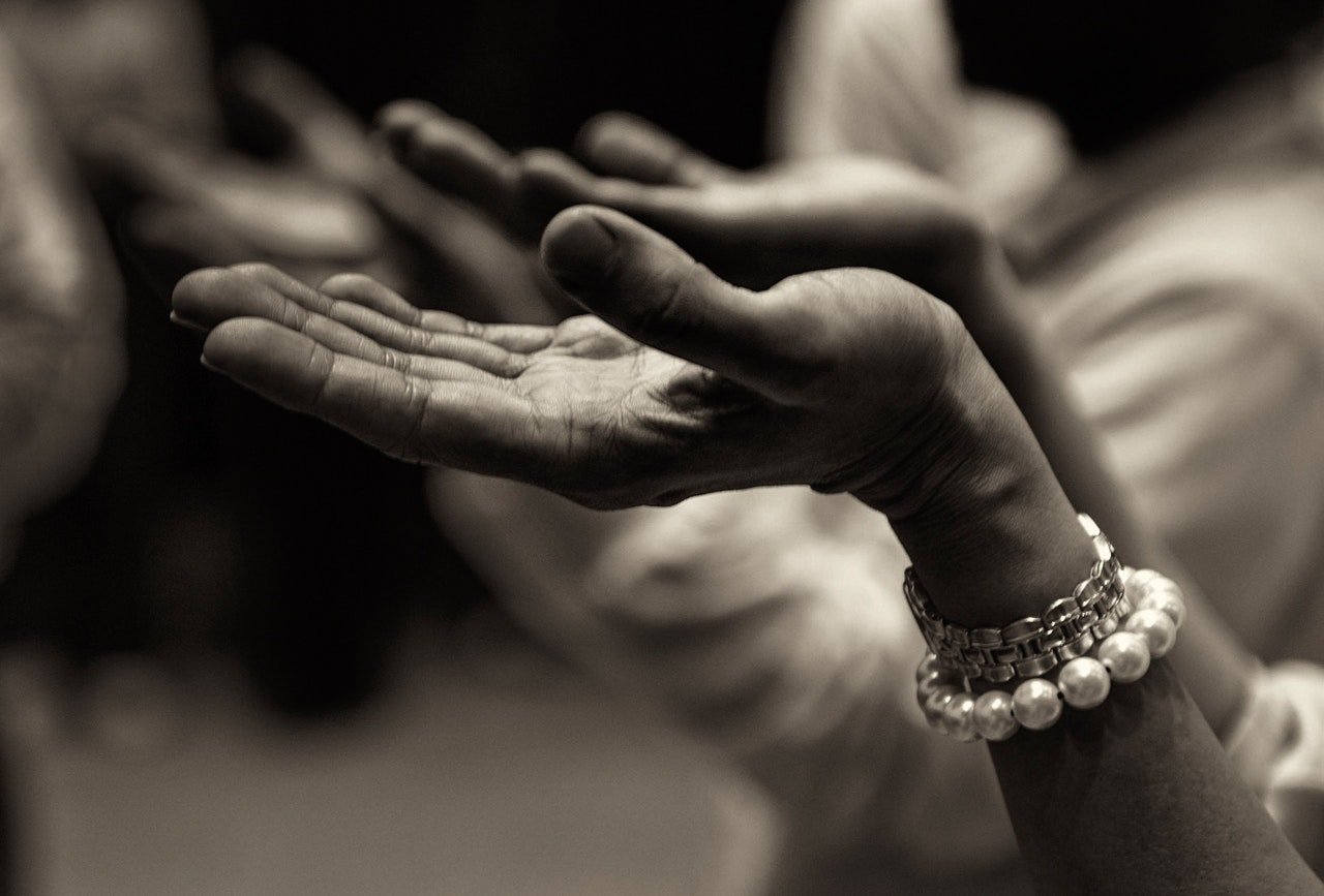 Raised hands