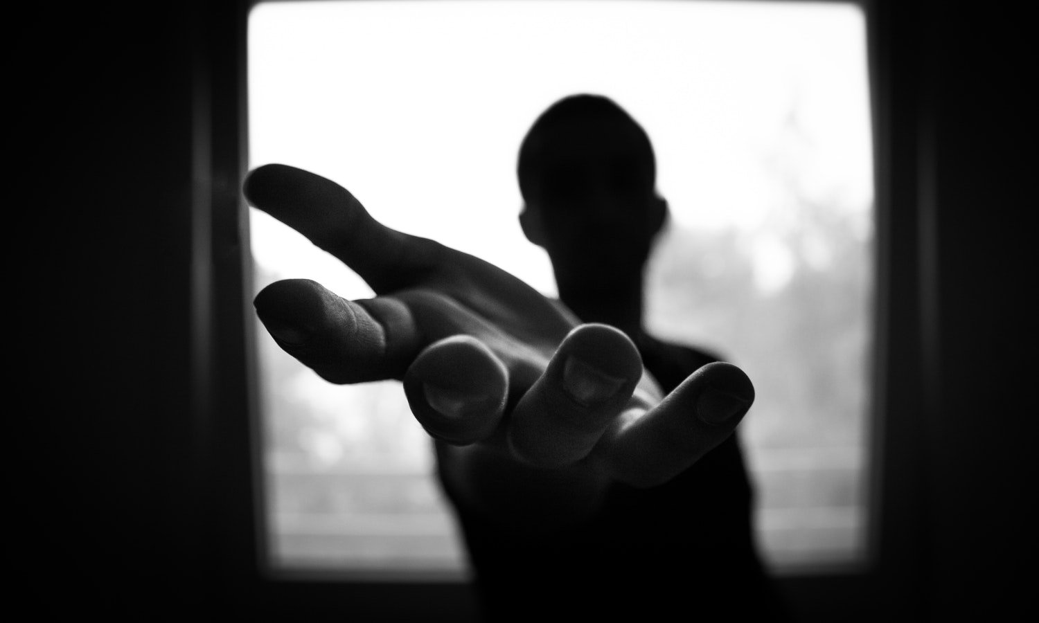 Man's hand in shallow focus