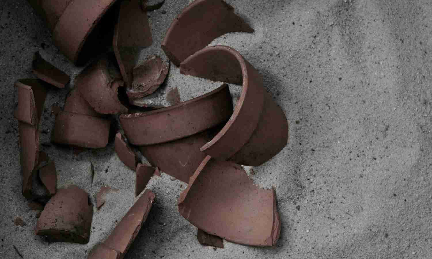 broken pottery