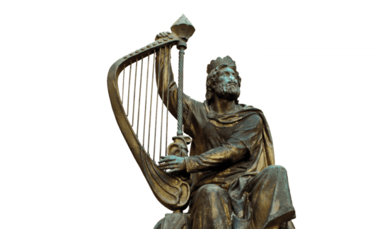 bronze-statue-of-David-playing-harp