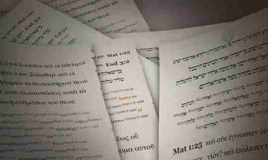 In which language was the Bible first written