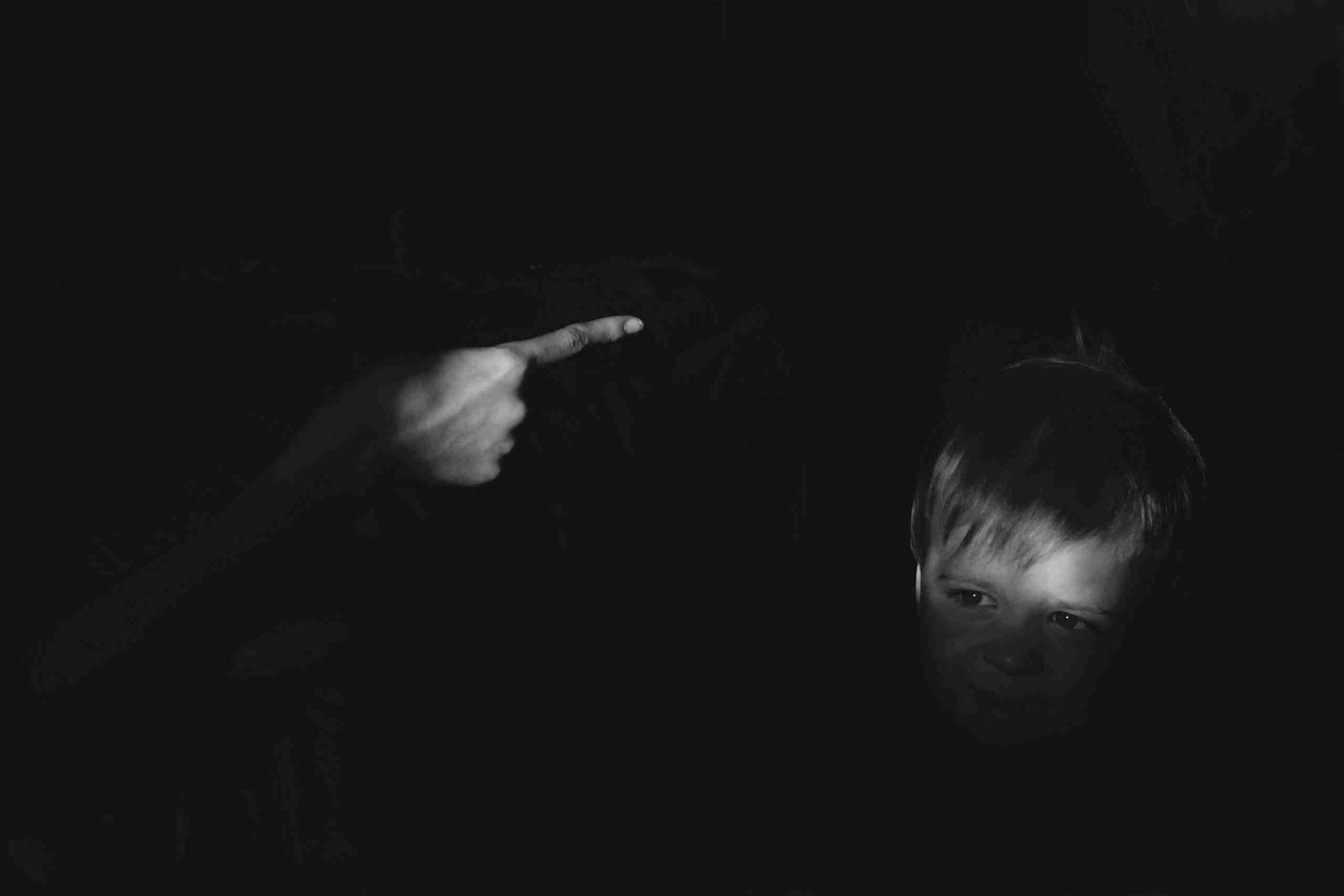 black-and-white-picture-small-boy-word-corrected