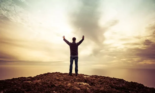 man praying